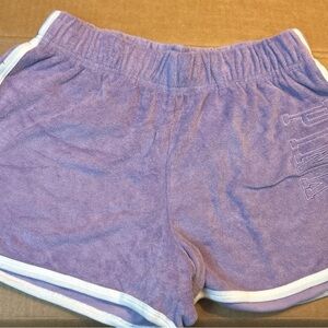 PINK Victorias Secret Lavender Purple Terry Cloth Varsity Booty Lounge Shorts M